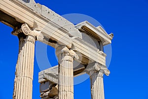 The corner of Ancient Parthenon